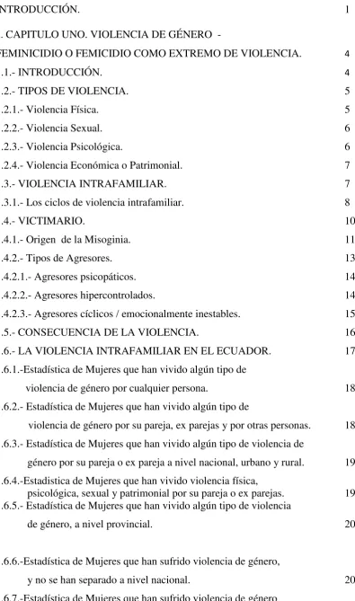 TABLA DE CONTENIDOS 