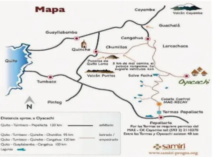 Figura    2.  Mapa  de  la  comunidad  Guachalá  en  donde  se  encuentra  el  sitio  arqueológico Quitsato
