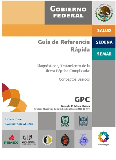 GPC. Guía De Referencia Rápida. Diagnóstico Y Tratamiento De La Úlcera ...