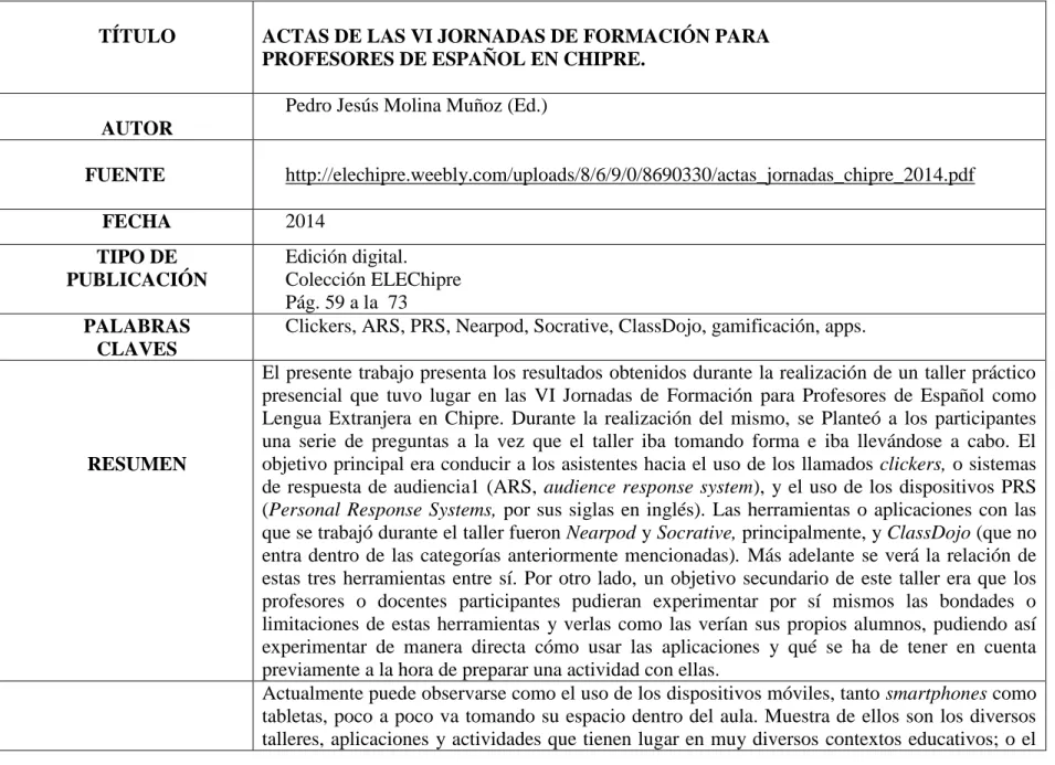 Tabla 4. RAE  Dialnet plus