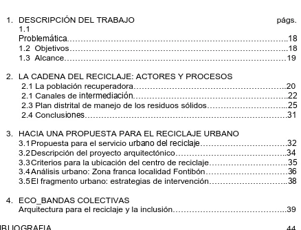 TABLA DE CONTENIDO  