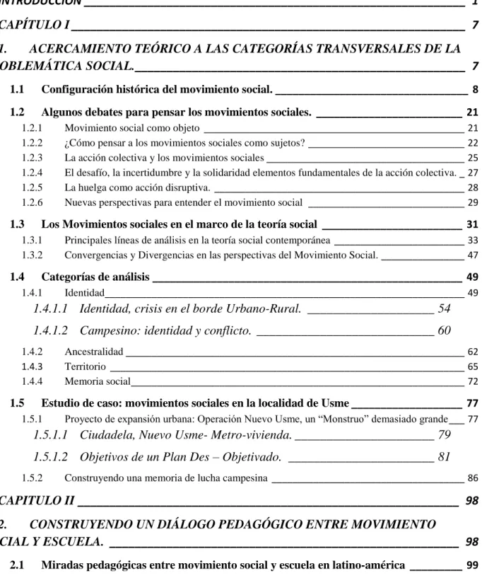 TABLA DE CONTENIDO 