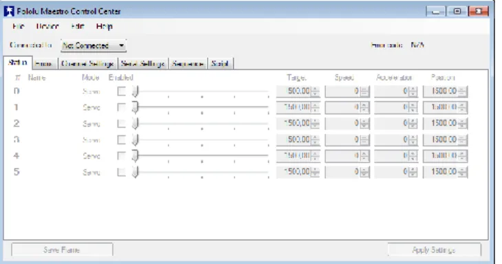 Figura 5. Software Maestro Control Center 