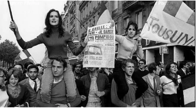 Ilustración 1.  Mayo del 68. La revolución que jamás tuvo lugar. Tomado de http://www.revistaarcadia.com/historia/articulo/mayo-del- http://www.revistaarcadia.com/historia/articulo/mayo-del-68-revolucion-paris/42507 