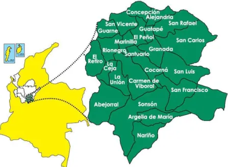 Ilustración 1.  Mapa Oriente 
