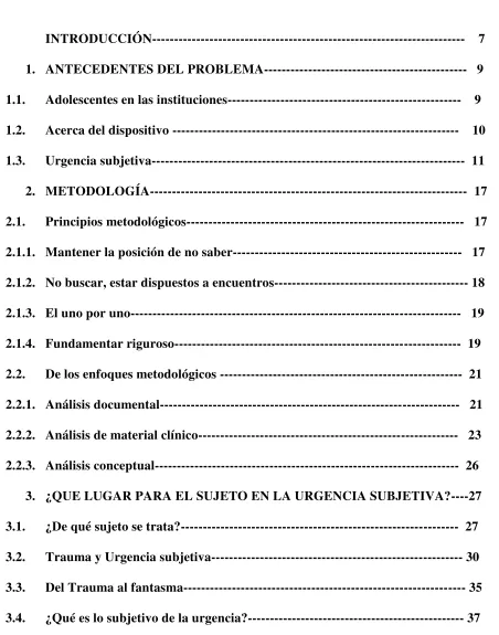 TABLA DE CONTENIDO 