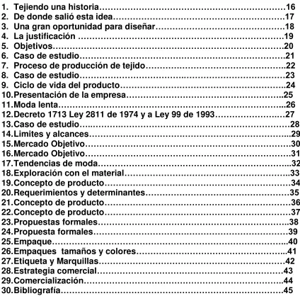 Tabla de contenido  