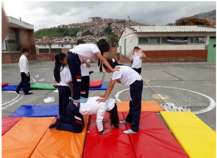 Foto 4. Acrosport en pro del cuidado del otro. Fuente: Elaboración propia. 