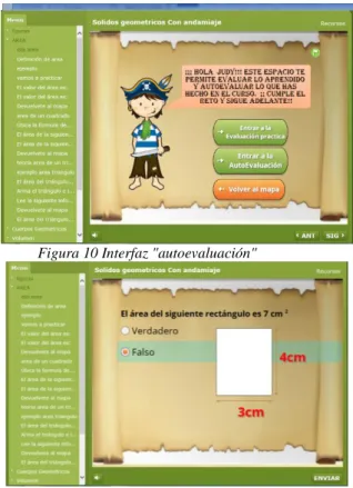 Figura 10 Interfaz "autoevaluación"