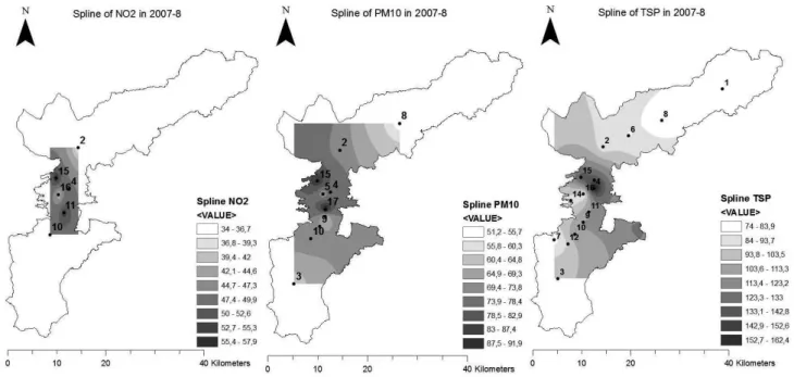 Figure 8 shows the variation of the IOA for TSP in terms of  the sampling density for 5 (TSP5), 10 (TSP10) and 15 (TSP15)  data points respectively