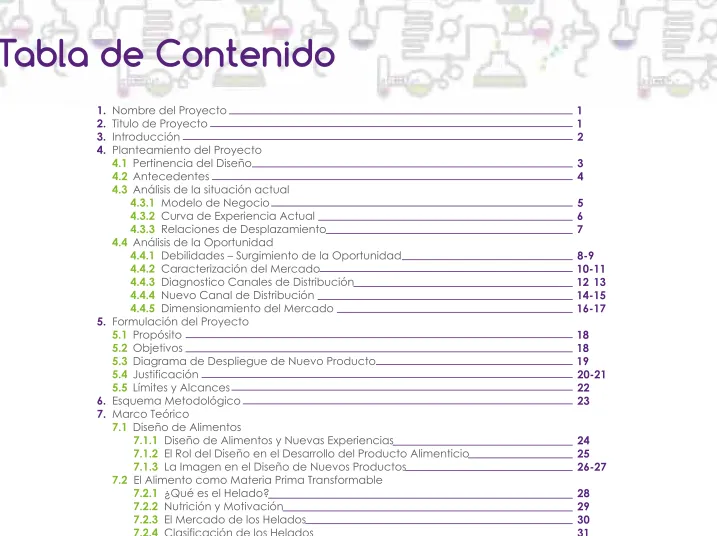 Tabla de Contenido