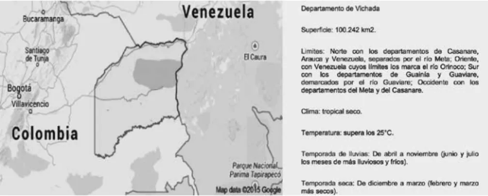 Figura 4. Mapa departamento del Vichada.