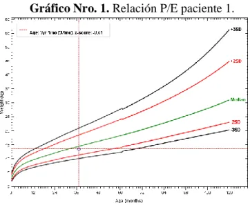 Gráfico Nro. 1. Relación P/E paciente 1. 