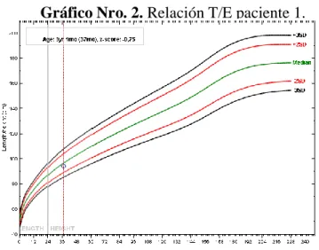 Gráfico Nro. 3. Relación P/E paciente 2. 