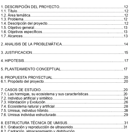 TABLA DE CONTENIDO 