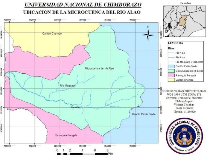 Figura 6. Mapa de la microcuenca del río Alao 