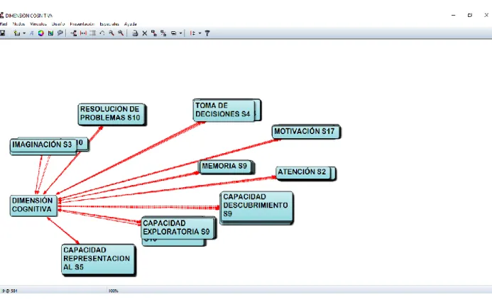 Figura 7.Proceso de codificación Dimensión Cognitiva. Recurso propio. 