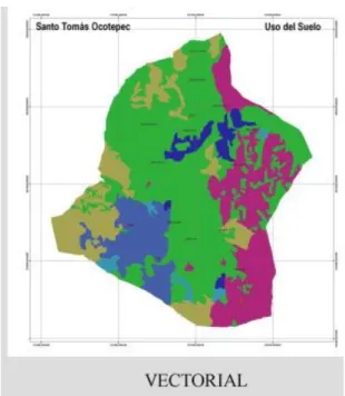 Figura 2.7.: Representación gráfica del modelo vector  Fuente: http://langleruben.wordpress.com/%C2%BFque-es-un-sig/ 