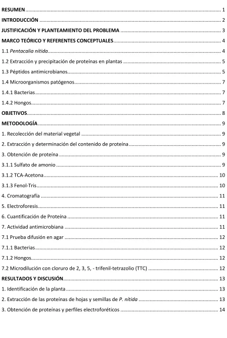 TABLA DE CONTENIDO 