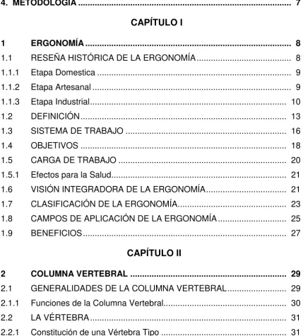 TABLA DE CONTENIDO 