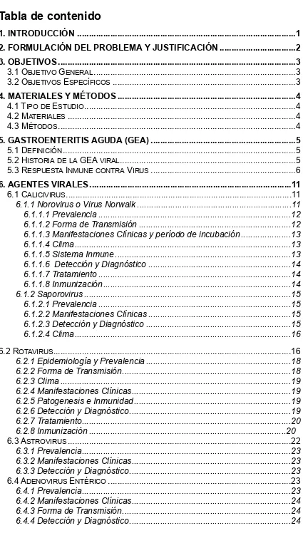 Tabla de contenido 