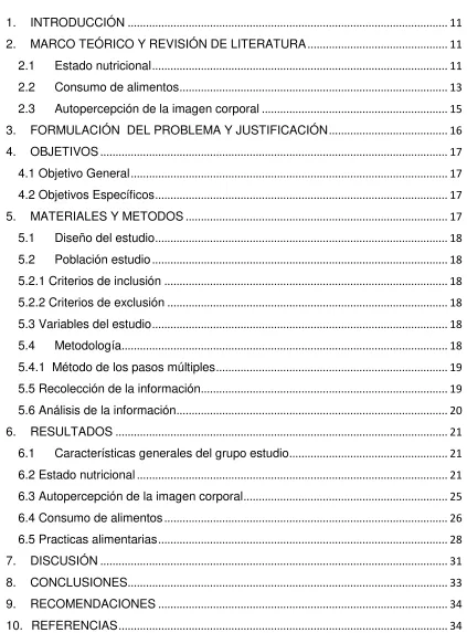 Tabla de contenido 