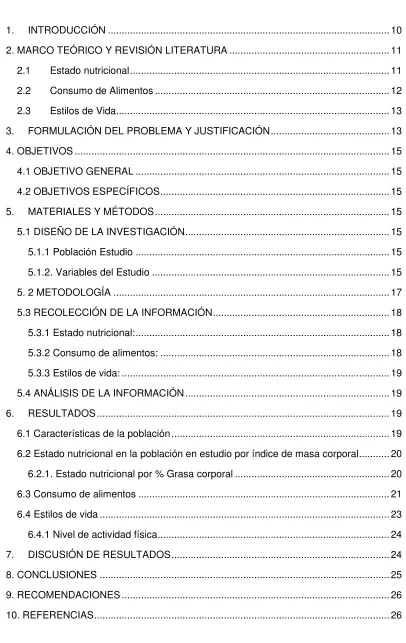 TABLA DE CONTENIDOS 
