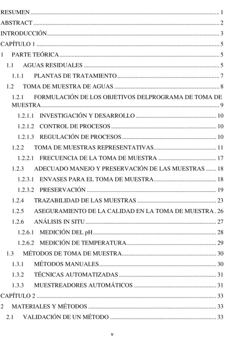 TABLA DE CONTENIDOS 