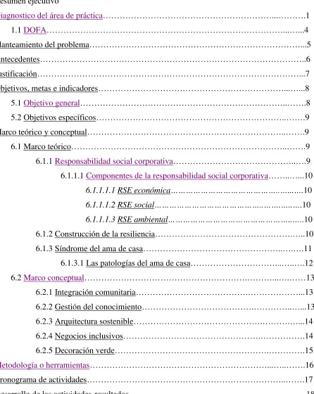 TABLA DE CONTENIDO 