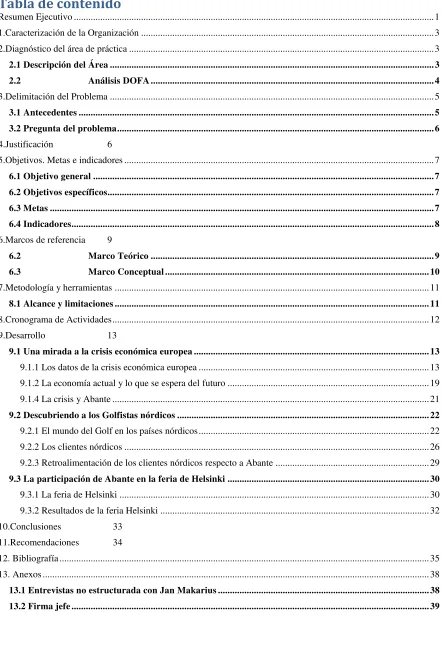 Tabla de contenido 