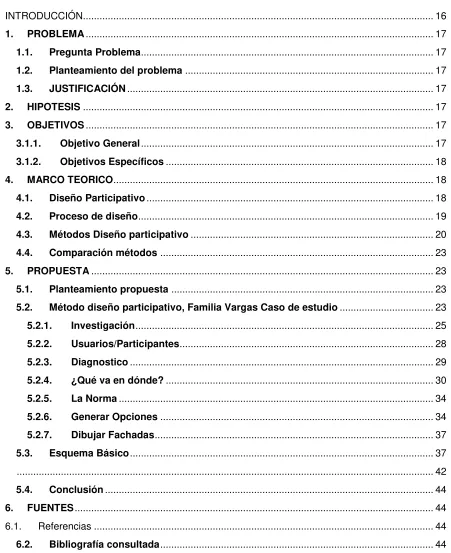 TABLA DE CONTENIDO 