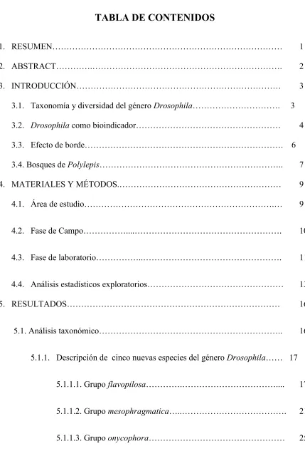TABLA DE CONTENIDOS 