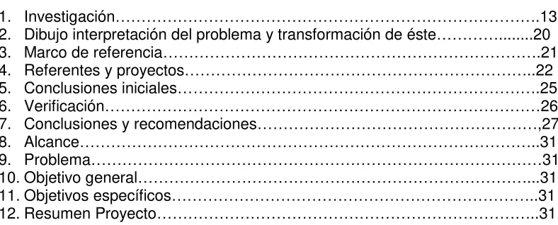 TABLA DE CONTENIDO  