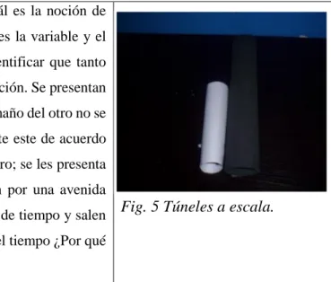 Fig. 5 Túneles a escala. 