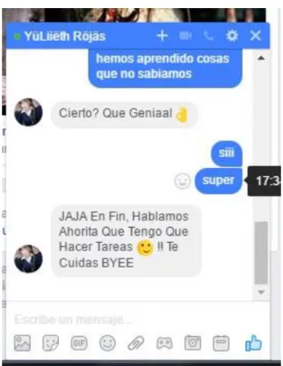 Figura 1. Chat – Evidencia de autorregulación 