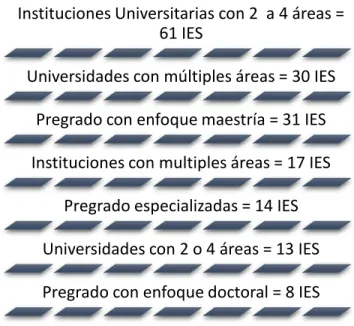 Ilustración 4 Caracterización y tipología de las IES por programas que se ofrecen  