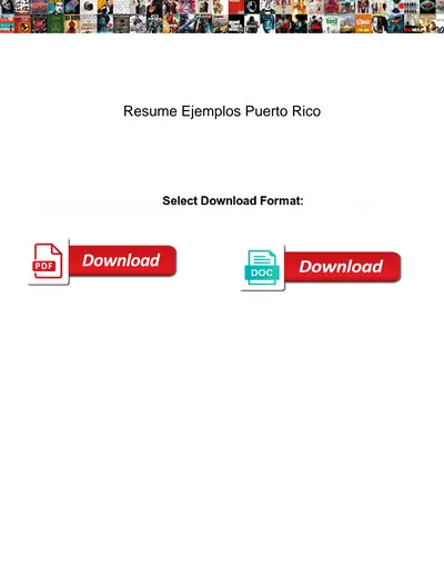 Resume Ejemplos Puerto Rico