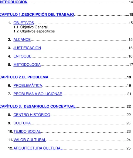 TABLA DE CONTENIDO 
