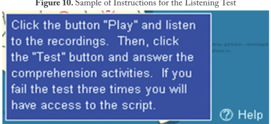 Figure 10. Sample of Instructions for the Listening Test