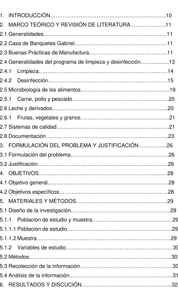 TABLA DE CONTENIDOS 