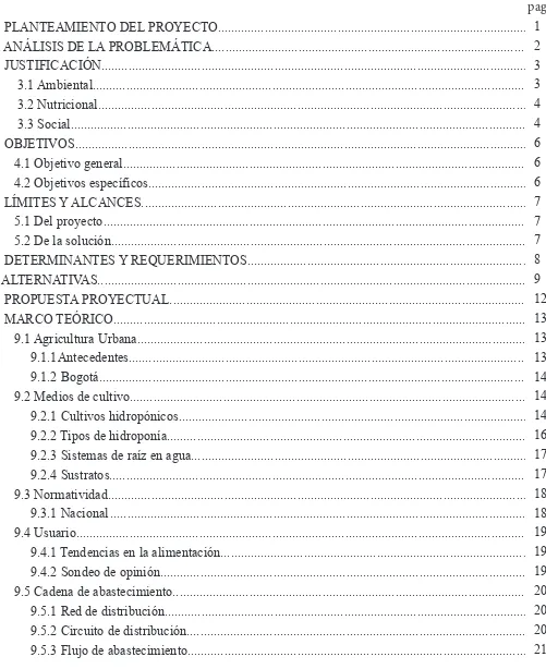 Tabla de contenido 