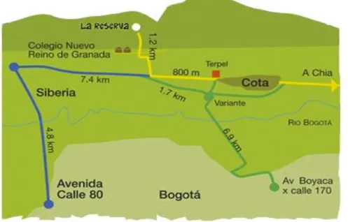 Ilustración 8. Mapa con la ubicación del Bioparque. Tomado de BioparquelaReserva.com. 