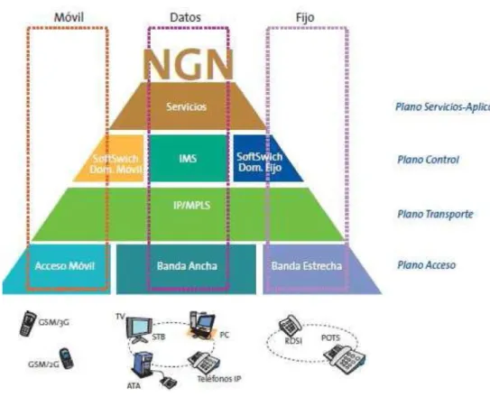 Figura 19. NGN e IMS 