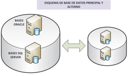 Figura 1-9: Esquema de Bases de Datos Principal  y Alterno 