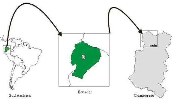 Ilustración 1: Ubicación de la Microcuenca del Rio Chimborazo en el contexto  continental