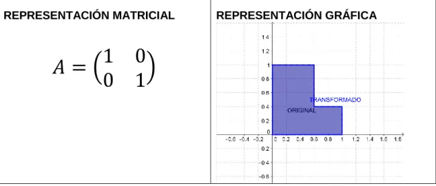 Tabla 1. Transformación identidad. 