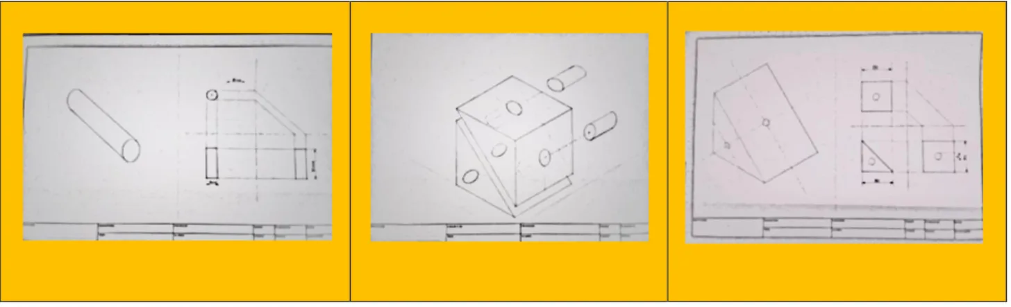 Ilustración 7. planos a mano de la pieza del material 