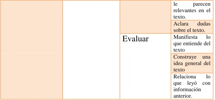 Tabla 1 Matriz Categorial 