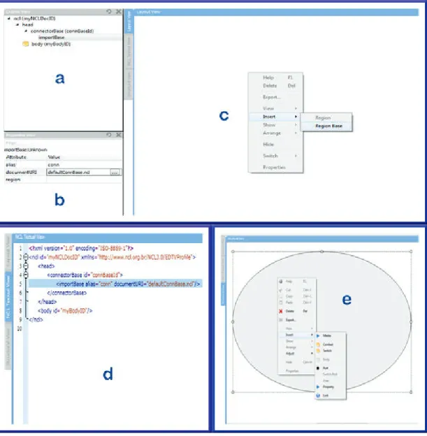 Figura 2.2 Ventanas del Composer NCL 