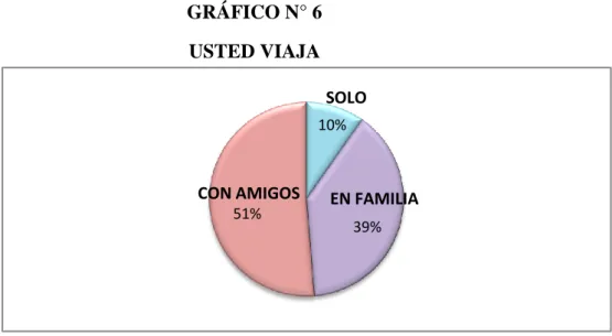 GRÁFICO N° 6  USTED VIAJA 